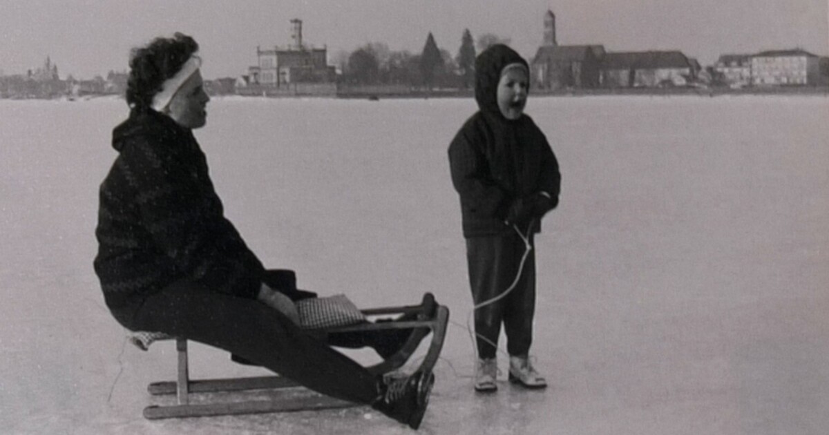 „Seegfrörne 1963“: mit dem Schlitten über den zugefrorenen Bodensee ...